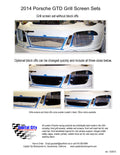 Front Grill Screens - Porsche 2014 997 Cup Car